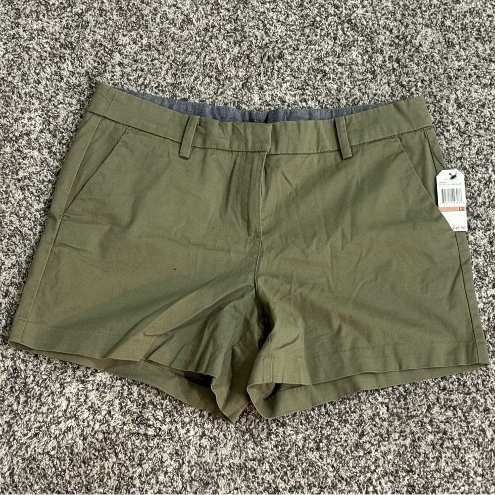 Nautica Green Cargo Shorts Classic Cotton Blend NWT